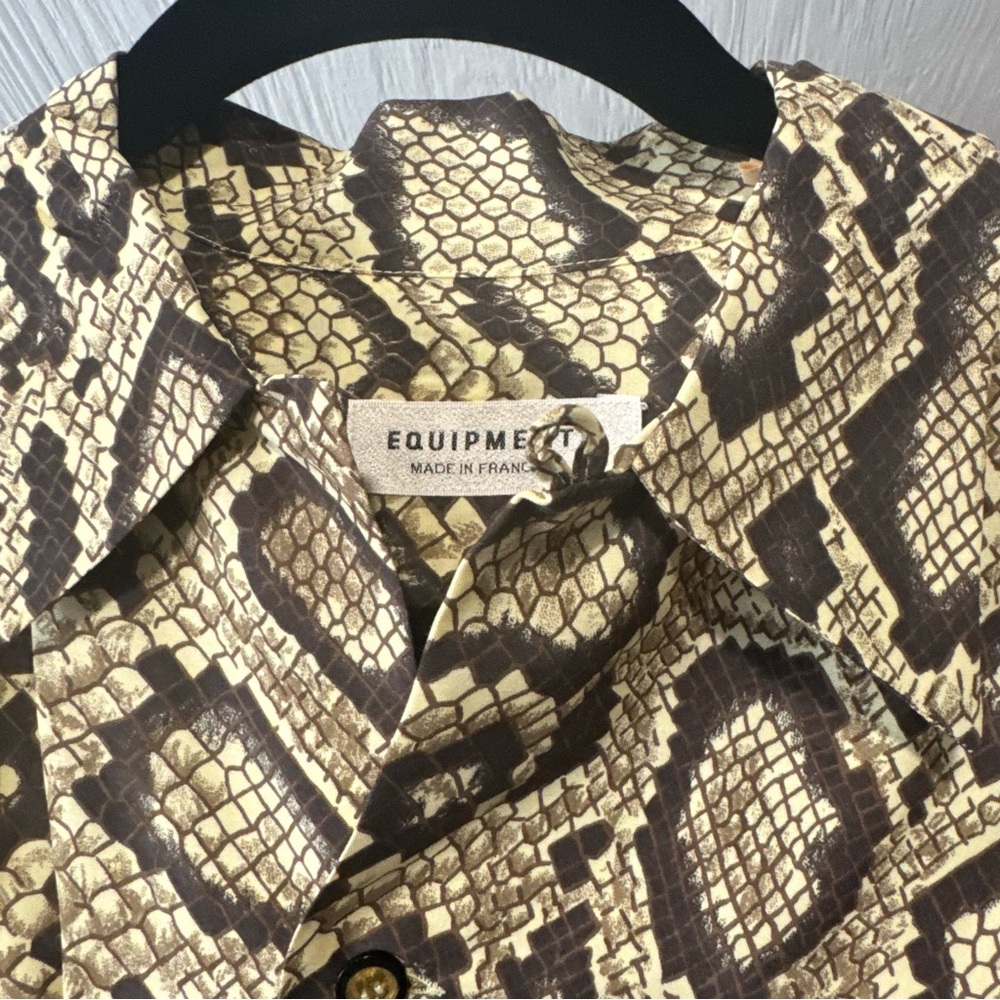Revolve Equipment Snake Python Print Blouse Size S - image 3
